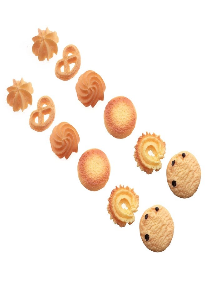 RLECS 12PCS 6 Style Artificial Biscuits Fake Cookies Simulation Realistic Dessert Crackers Food for Kitchen, Home Store, Shopping Center, Wedding, Bakery, Restaurant Decoration - Image 4